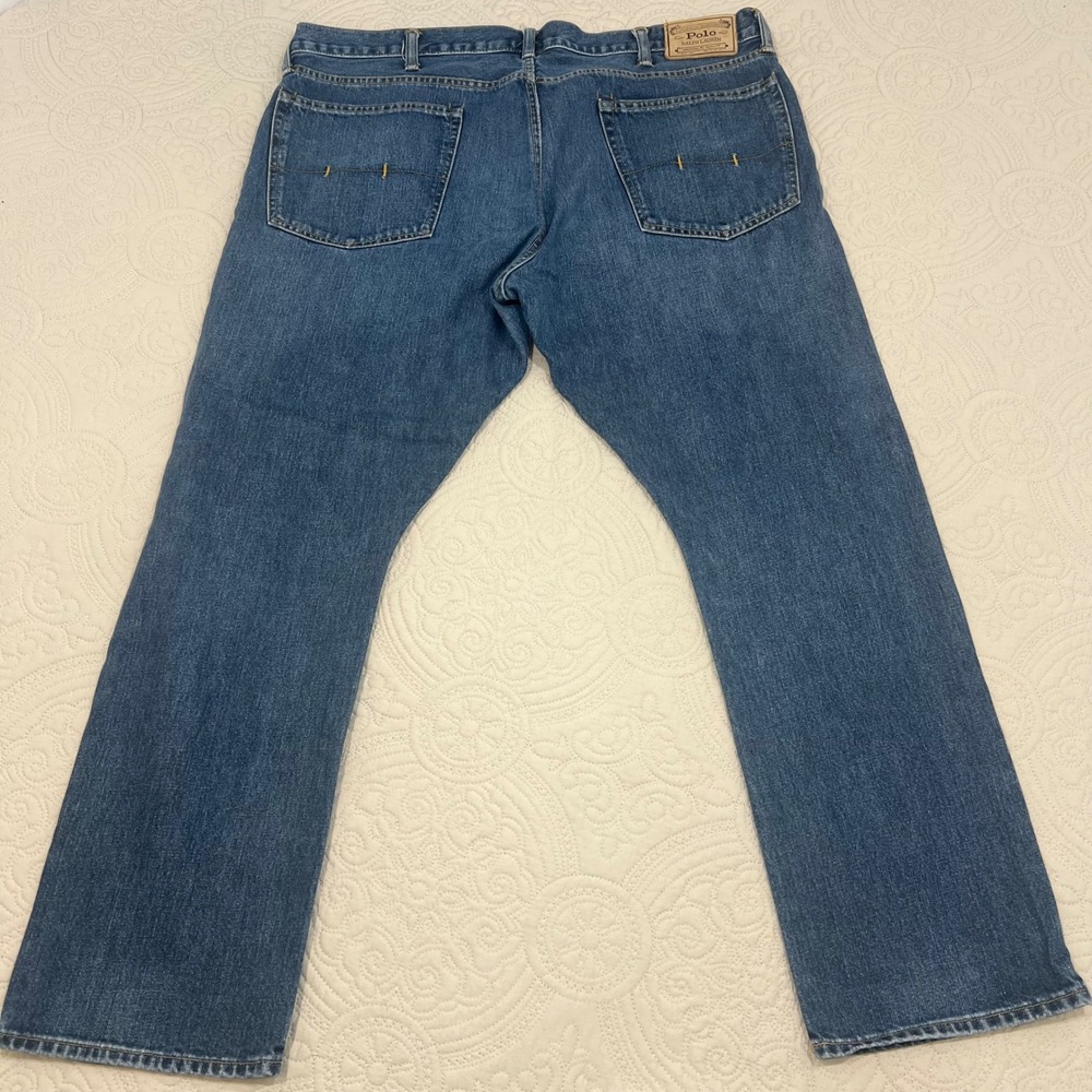 Polo‎ Ralph Lauren Varick Slim Straight Jeans Mens 40x30 Blue Medium Wash Denim - Picture 3 of 11